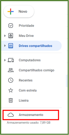 Como verificar sua cota de armazenamento no Google Drive?