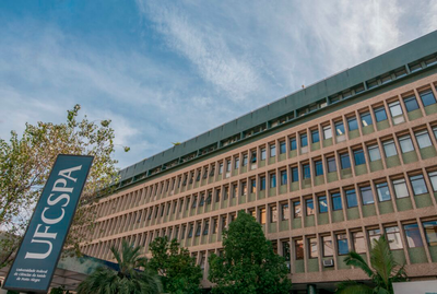 Imagem da fachada da Universidade Federal de Ciências da Saúde de Porto Alegre