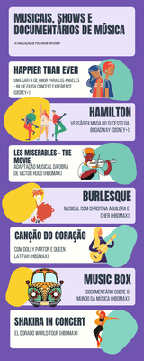 Musicais, shows e documentários de música