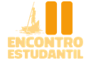 Arte em fundo branco com imagem de canoa e texto I"I Encontro Estudantil"