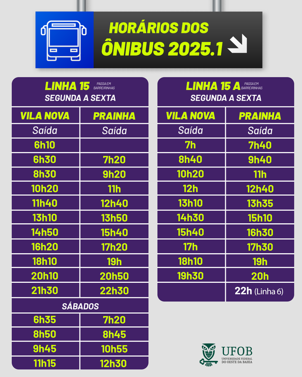 Horário busu 2025.1