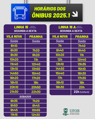 Horário busu 2025.1