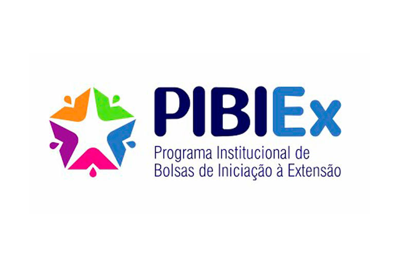 Imagem em fundo branco com a marca do Programa Institucional de Bolsas de Iniciação à Extensão (Pibiex)