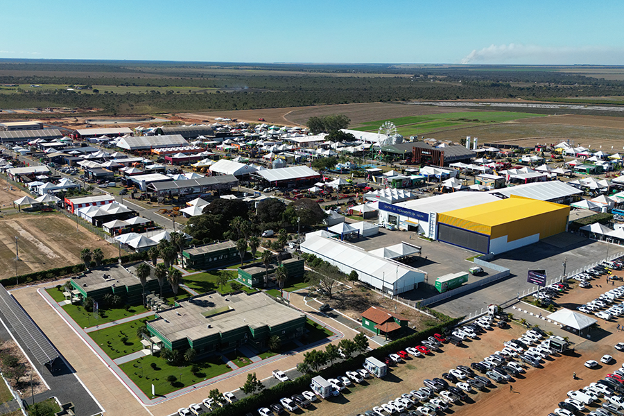 Imagem aérea do Complexo da Bahia Farm Show 2024