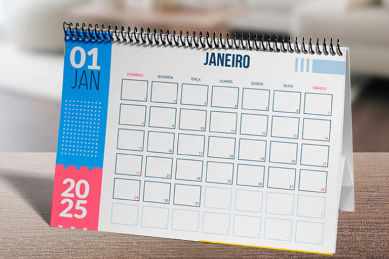 Imagem de calendário do ano de 2025