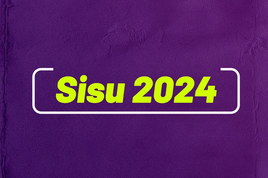 Imagem com fundo lilás e texto "Sisu 2024"