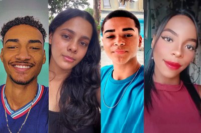 Montagem com fotos de estudantes do Programa UPT/UFOB que tiraram notas altas na Redação do Enem 2024