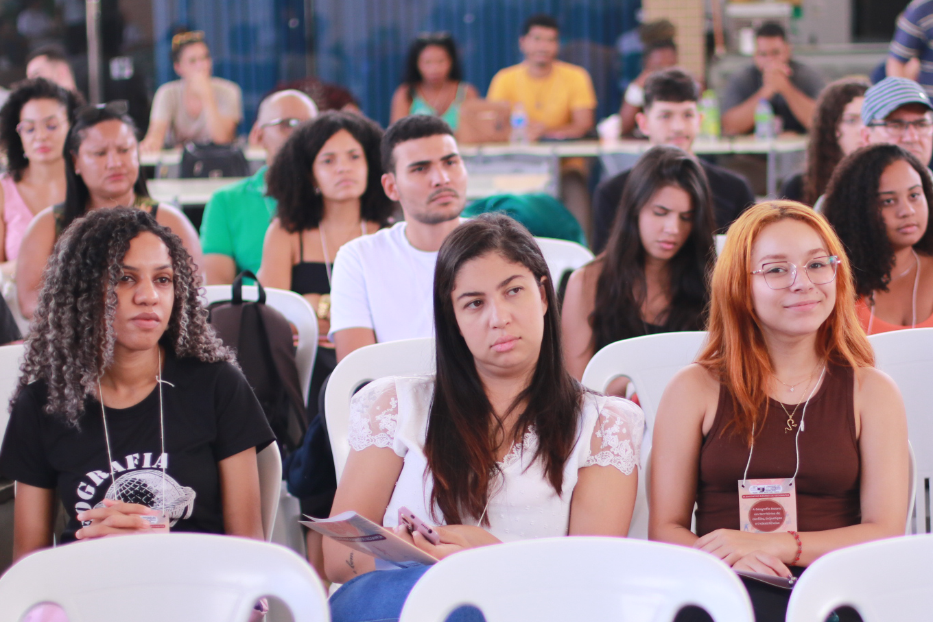 Estudantes e profissionais da Geografia durante o IX Encontro Baiano de Geografia, realizado em maio de 2024 na UFOB, em Barreiras