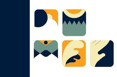 Imagem em fundo branco com barra azul ícones que remetem às ciências sociais 