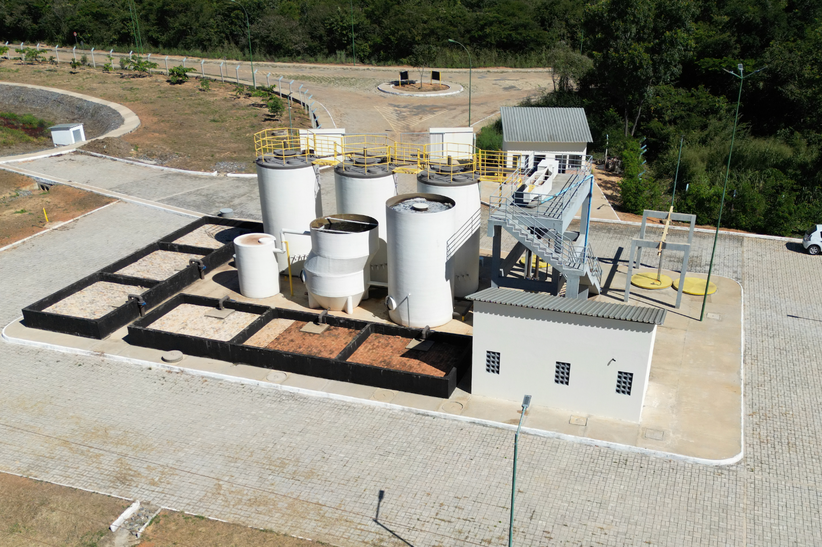 Imagem de Estação de Tratamento de Efluentes (ETE), no Campus Reitor Edgard Santos, em Barreiras