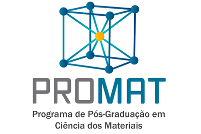 Arte em fundo branco com a marca do Programa de Pós-Graduação em Ciência dos Materiais