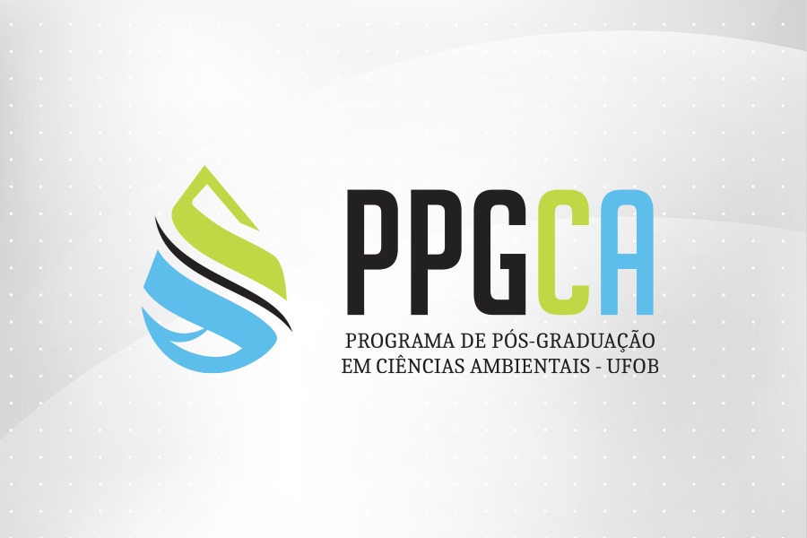 Arte em fundo branco com marca do Programa de Pós-Graduação em Ciências Ambientais