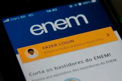 Imagem com print da página do participante do Enem 2023
