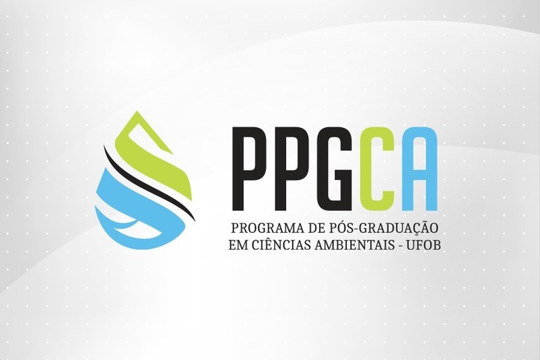 Arte em fundo branco com marca do Programa de Pós-Graduação em Ciências Ambientais