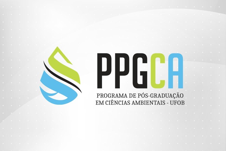 Arte em fundo branco com marca do Programa de Pós-Graduação em Ciências Ambientais