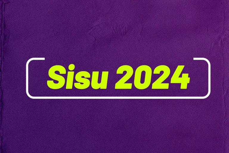Arte em fundo lilás com o texto "Sisu 2024"