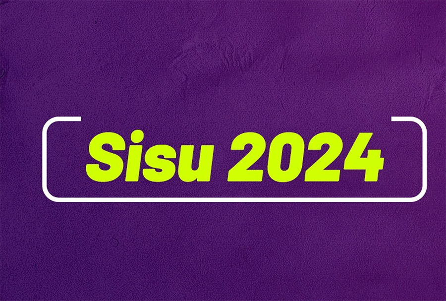 Arte em fundo lilás com texto "Sisu 2024"